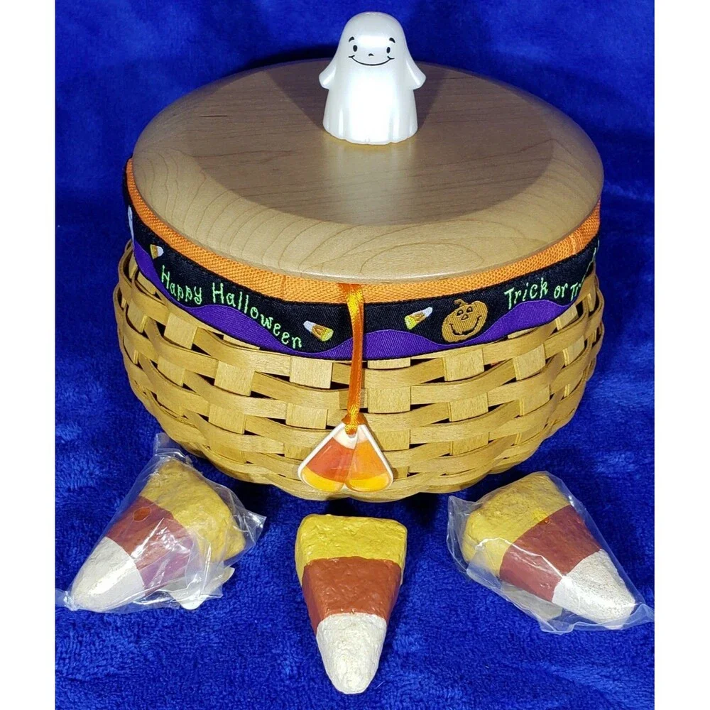STUNNER ~ Vintage & Rare Longaberger 2004 Happy Halloween COMBO Basket  #10709